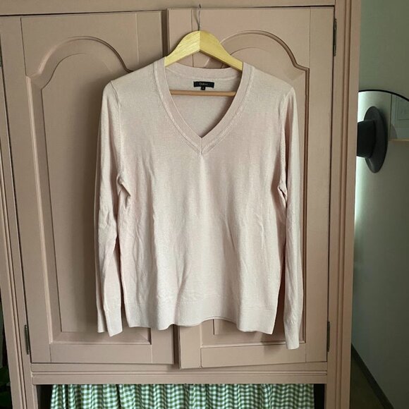 Quince Sweaters - Quince Lightweight Cotton Cashmere V-Neck Sweater